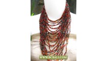 Cute Multi Strand Necklaces Fashion Beaded